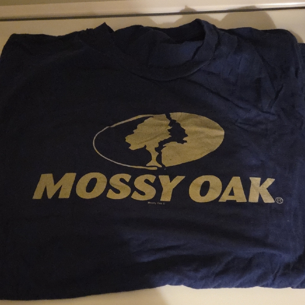 Mossy Oak Navy Tee with Logo